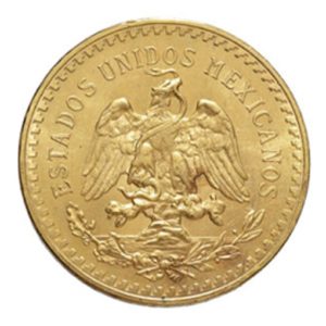 50 Pesos Messicani Oro - retro