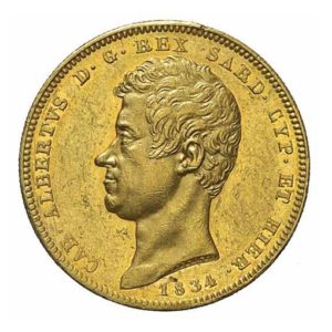 100 Lire Oro Carlo Alberto