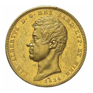 100 Lire Oro Carlo Alberto