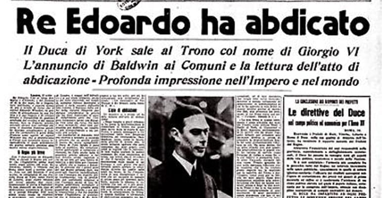 Abdicazione Re Edoardo VIII