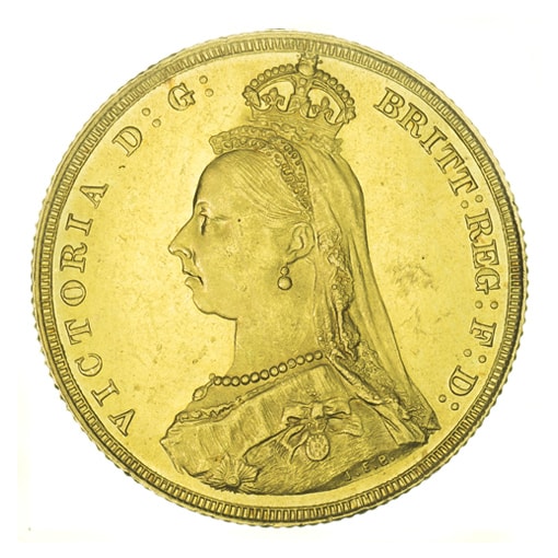 Sterlina oro Regina Vittoria Giubileo