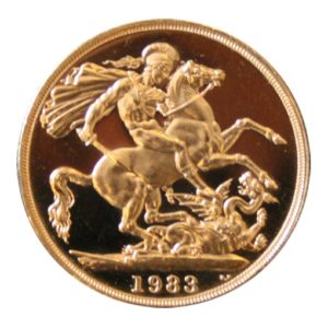 2 Sterline Oro 1983 Proof- retro