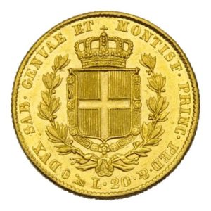 20 Lire oro Carlo Alberto