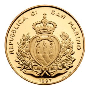 5 scudi 1997 San Marino Annunciazione - retro