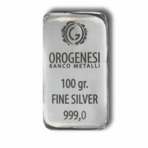 Lingotto Argento 100 gr